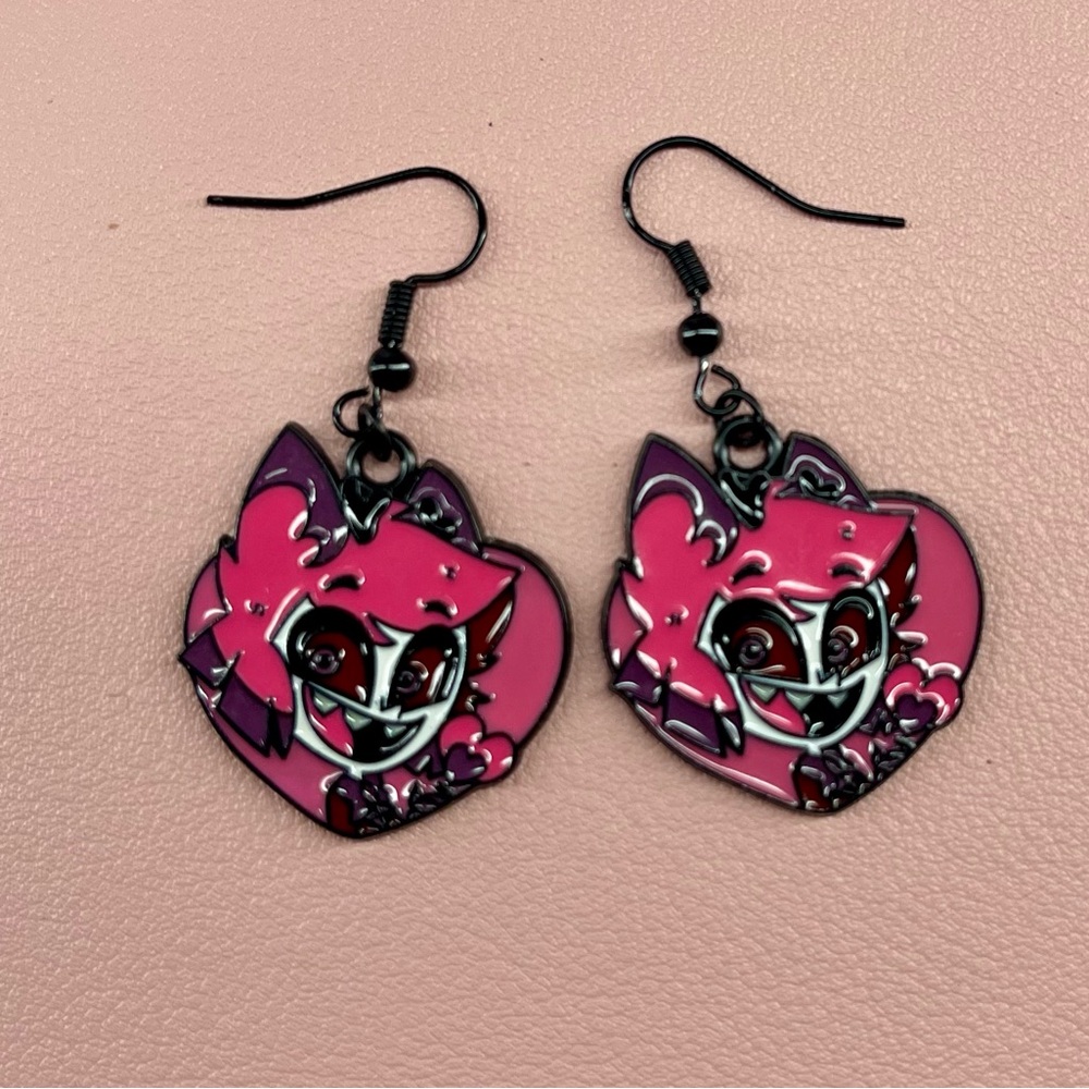 Hazbin Hotel Earrings 2 sets Angel Dust and Alastor
